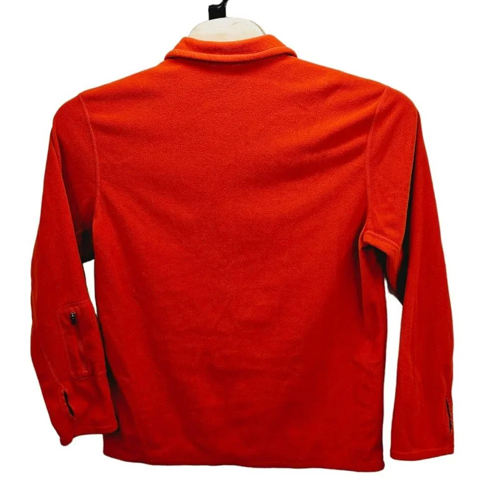 The North Face Fleece Lightweight 1/4 Zip Orange‎ Pullover Jacket Men's Large